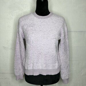 NWT Melrose and Market Girls Fuzzy Pullover Sweater Light Purple Size L (10-12)